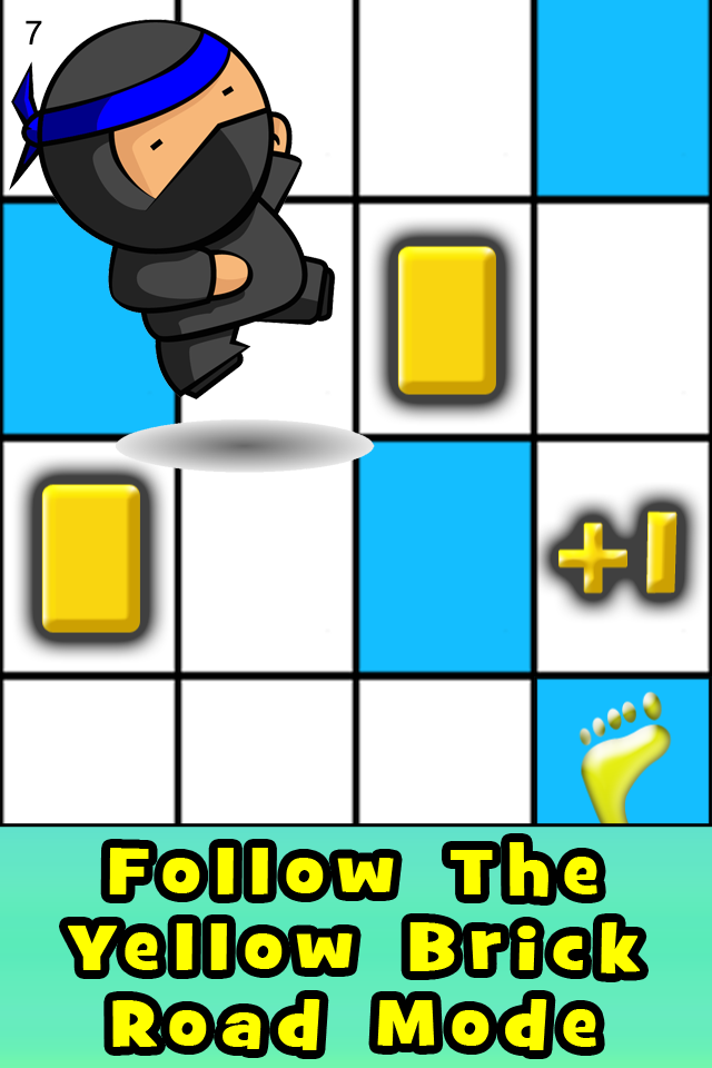 Follow The Yellow Brick Road Mode Stay on the blue tiles but pick up yellow bricks along the way for extra points!